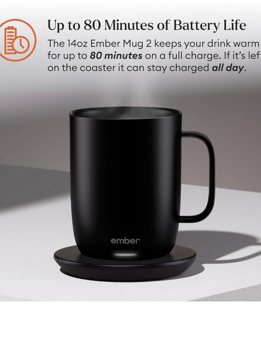 Brand New Ember Mug 2 (14 oz) smart, heated coffee mug - open box